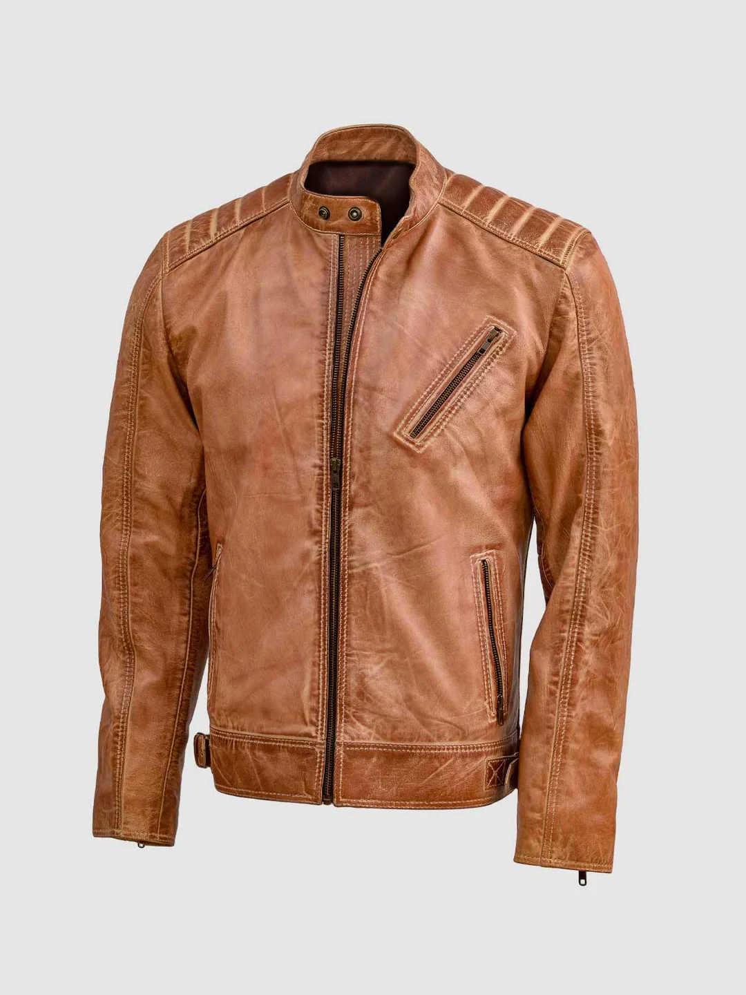 waxed tan leather jacket waxed tan leather jacket